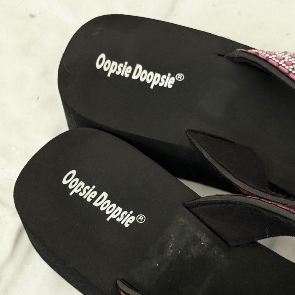 ✿ Y2K Rhinestone Platform Flip Flops ✿ - Picture 2 of 4